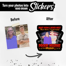 Load image into Gallery viewer, Personalized Stickers for Proud Marine Mom
