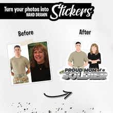 Load image into Gallery viewer, Personalized Stickers for Proud Mom of A Soldier
