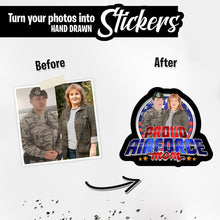 Load image into Gallery viewer, Personalized Stickers for Proud USAF Mom
