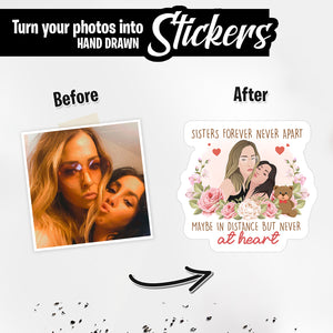 Personalized Stickers for Sisters Forever never Apart