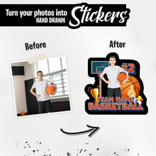 Load image into Gallery viewer, Personalized Stickers for Team Name Basketball
