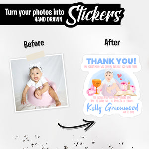 Personalized Stickers for Thank You Christening Name
