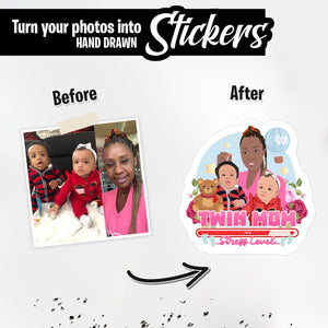 Personalized Stickers for Twin Mom Stress Level