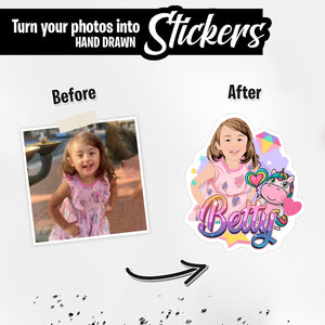 Personalized Stickers for Unicorn Children's