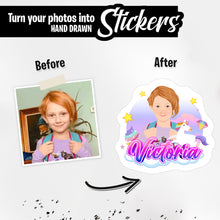 Load image into Gallery viewer, Personalized Stickers for Unicorn Name
