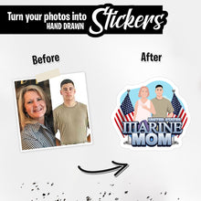 Load image into Gallery viewer, Personalized Stickers for United States Marine Mom
