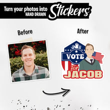Load image into Gallery viewer, Personalized Stickers for Vote For Name
