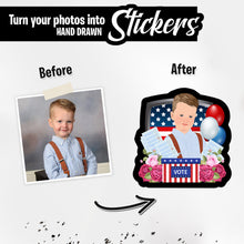 Load image into Gallery viewer, Personalized Stickers for Vote for Me Portrait
