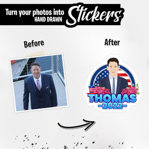 Personalized Stickers for Voting Name and Year