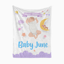 Load image into Gallery viewer, Personalized Sweet Dreams Baby Blanket
