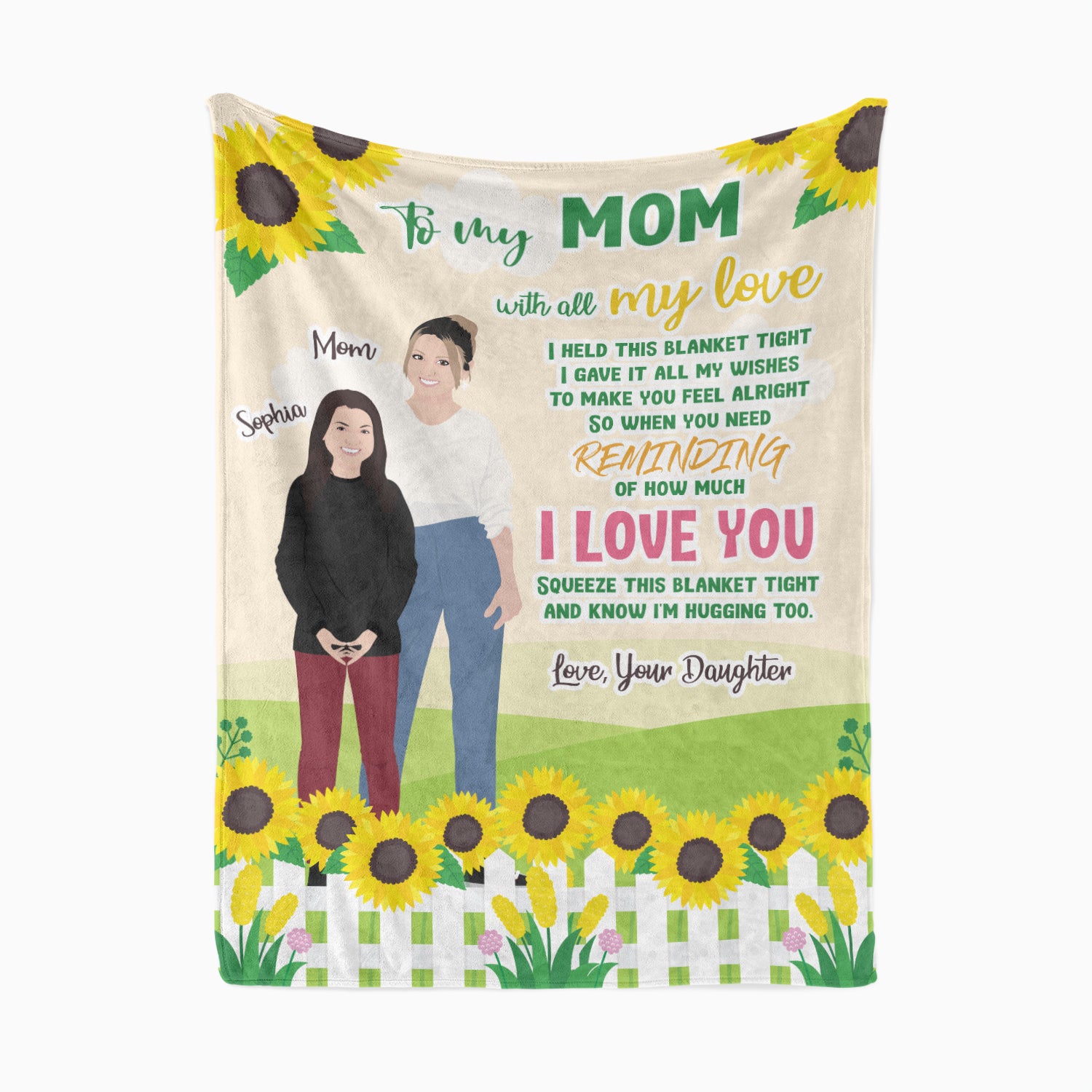 Gifts for Mom, Christmas Birthday Gifts for Mom from Daughter, Mother  Daughters Blankets Gift Ideas, Mom Blanket(Size:50x60) 