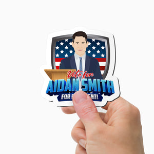 Personalized Vote For President Magnet