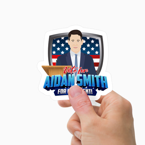 Personalized Vote For President Sticker