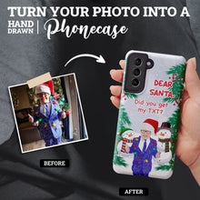 Load image into Gallery viewer, Personalized custom hand drawn phone case Dear Santa letter
