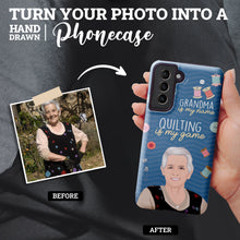 Load image into Gallery viewer, Personalized custom phone case Quilting Grandma
