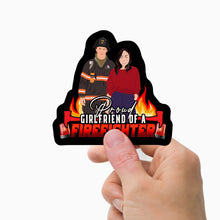 Load image into Gallery viewer, Personalized firefighter girlfriend Stickers Personalized
