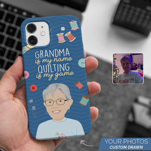 Personalized phone case Quilting Grandma