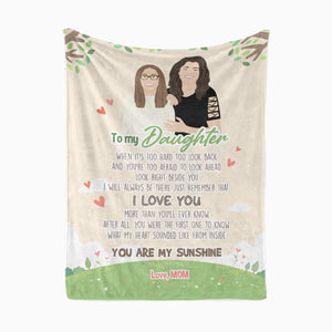 Personalized throw blanket Love Mom to Daughter