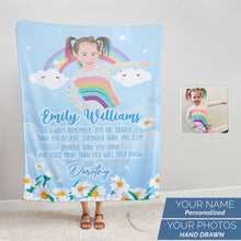 Load image into Gallery viewer, Personalized throw blanket for granddaughter

