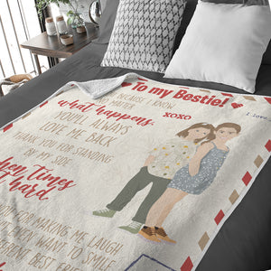 Personalized throw blanket for you Bestie