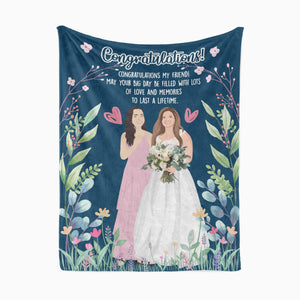 Personalized wedding throw blanket from Maid of Honor