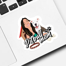 Load image into Gallery viewer, Pitbull Mom Sticker designs customize for a personal touch
