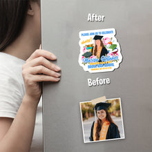 Load image into Gallery viewer, Please Join Us to Celebrate Graduation Magnet designs customize for a personal touch
