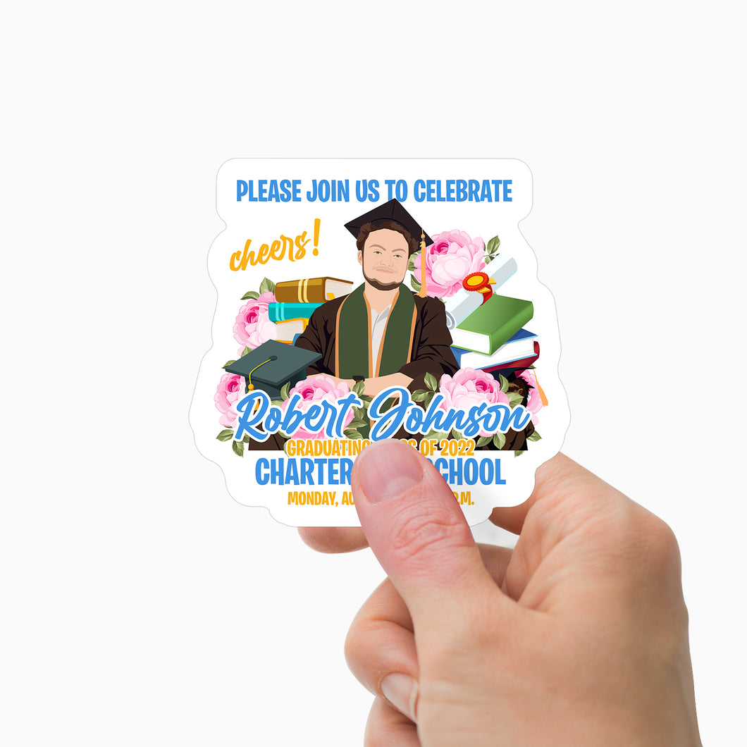 Please Join Us to Celebrate Graduation Sticker Personalized