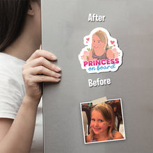 Load image into Gallery viewer, Princess on Board Magnet designs customize for a personal touch
