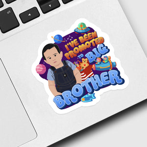 Promoted to Big Brother Sticker designs customize for a personal touch