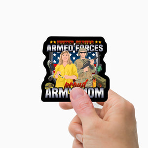 Proud Army Mom Stickers Personalized