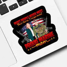 Load image into Gallery viewer, Proud Marine Mom Sticker designs customize for a personal touch
