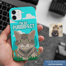 Load image into Gallery viewer, Purrfect custom phone case personalized
