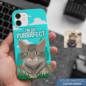 Purrfect custom phone case personalized