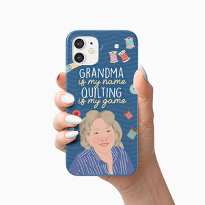 Quilting Grandma phone case personalized