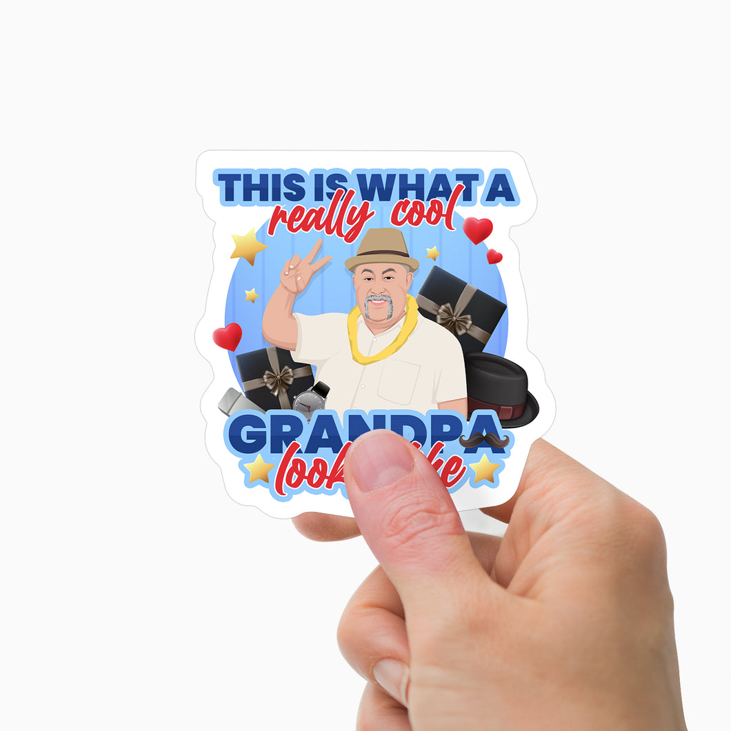 Really Cool Grandpa Sticker Personalized