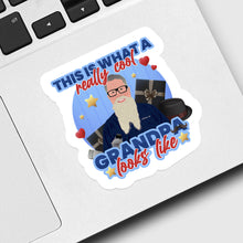 Load image into Gallery viewer, Really Cool Grandpa Sticker designs customize for a personal touch

