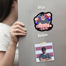 Load image into Gallery viewer, Red White and Blue Name Magnet designs customize for a personal touch
