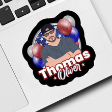 Load image into Gallery viewer, Red White and Blue Name Sticker designs customize for a personal touch
