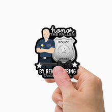 Load image into Gallery viewer, Remembering Sacrifice Law Enforcement Magnet Personalized

