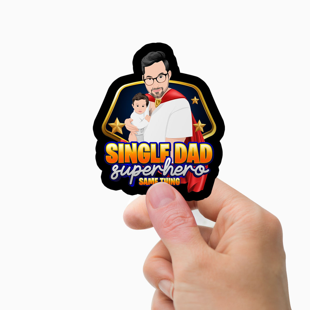 Single Dad Stickers Personalized