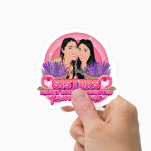 Load image into Gallery viewer, Sister Heart Soul Connects Friends Forever Sticker Personalized
