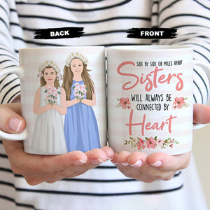 Sisters By Heart Custom Mug Personalized