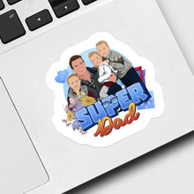 Load image into Gallery viewer, Super Dad Sticker designs customize for a personal touch
