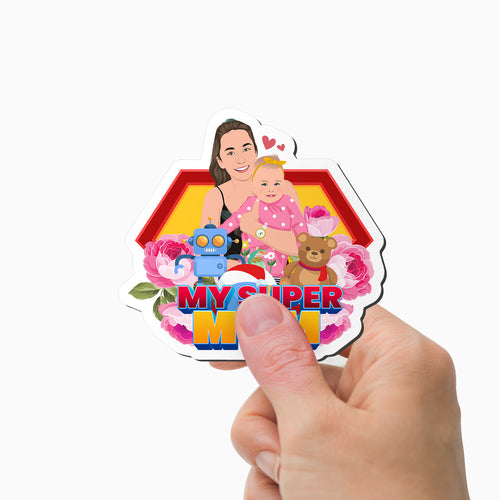 Super Mom Magnet Personalized