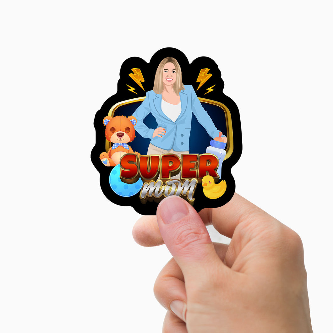 Super Mom  Stickers Personalized
