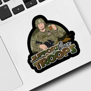 Support Our Military Troops Sticker designs customize for a personal touch