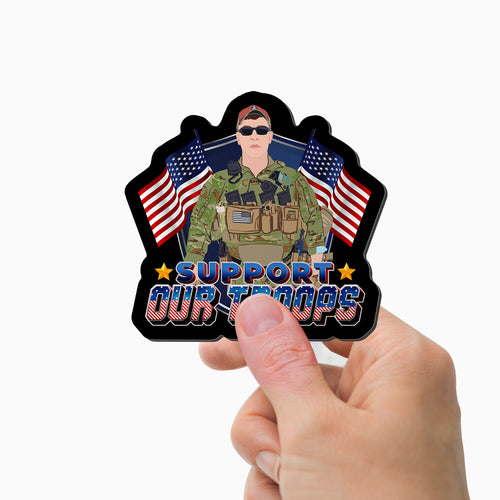 Support Our Troops USA Magnet Personalized