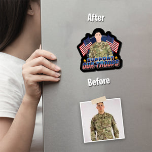 Support Our Troops USA Magnet designs customize for a personal touch