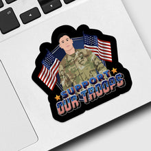 Load image into Gallery viewer, Support Our Troops USA Sticker designs customize for a personal touch
